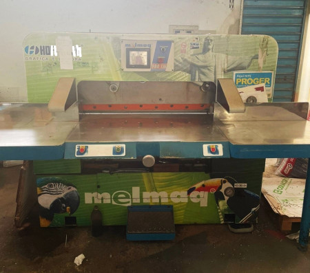 GUILHOTINA MELMAQ, 92 DE BOCA, C/ PROGRAMAÇÃO. FOTOCÉLULA DE SEGURANÇÃ, MESA LATERAL, COLCHÃO DE AR, FACA RESERVA, VALOR R$ 58.000,00