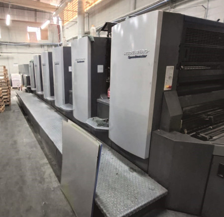 Heidelberg CD 102-5+L, 5 cores + verniz, ano 2014,  formato 72 x 102 cm, equipada com Prinect CP2000, Autoplate, molha alcolor com refrigeração Technotrans, Air Center, Preset Plus, cilindros Anilox, secador IR, em produção, Valor consulte-nos !