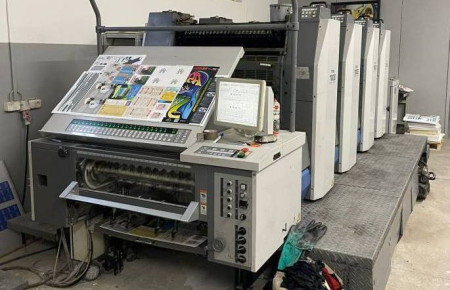 IMPRESSORA Ryobi 784-E, 4-CORES, Ano 2007, Formato 600 x 780 mm, troca de chapas automática, TINTEIROS AUTOMÁTICOS, lavador blanquetas, lavador rolos,  Registro lateral, circunferencial e diagonal AUTOMÁTICOS, Veloc. 15.000 folhas/h, valor R$ 755.000,00